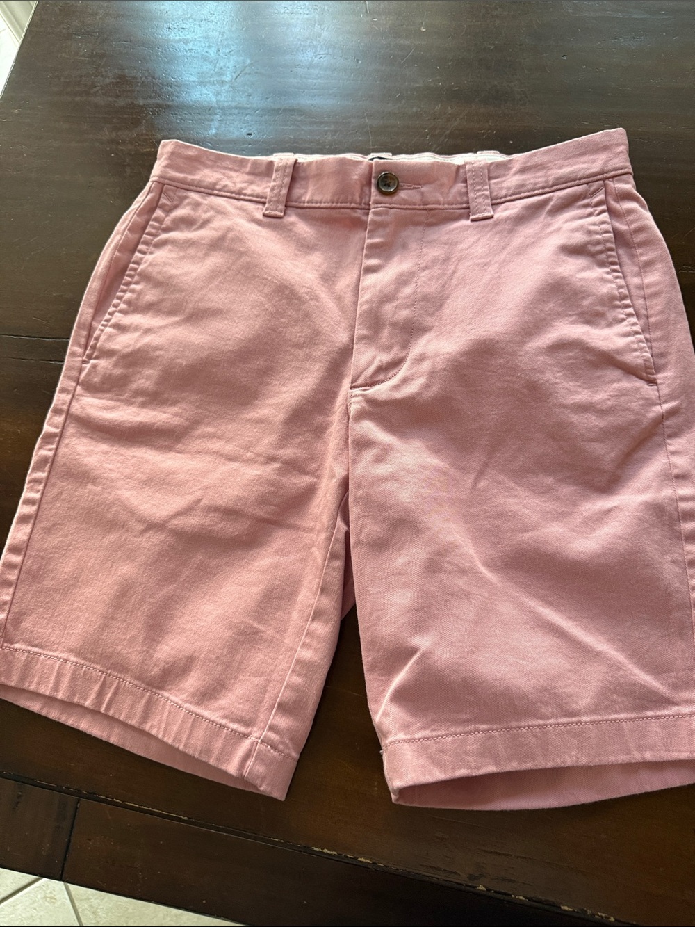 J. Crew Light Pink Flat-Front Cotton Shorts